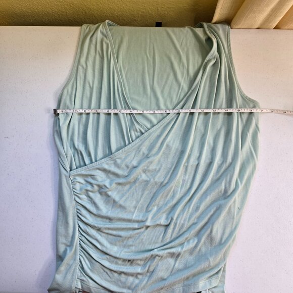630-15 Torrid super soft Mint Green Tissue Ruched V-neck Tank top Size 1 (14/16) - Picture 10 of 15